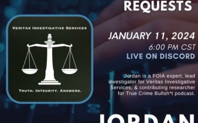 1/11/24 Recorded Webinar: Jordan Taylor, True Crime Researcher and FOIA Expert
